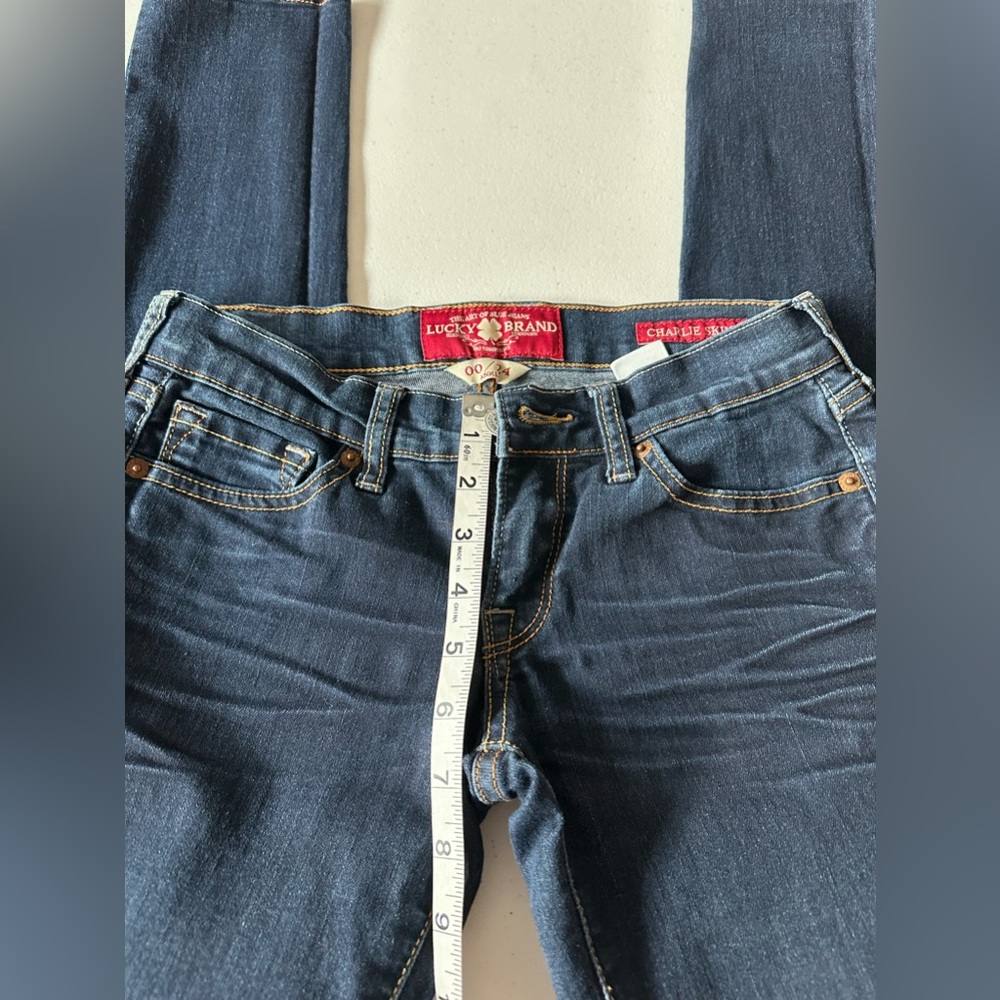 Lucky Brand Charlie Skinny Ankle Jeans Low Rise Size 00/24 - Picture 12 of 13